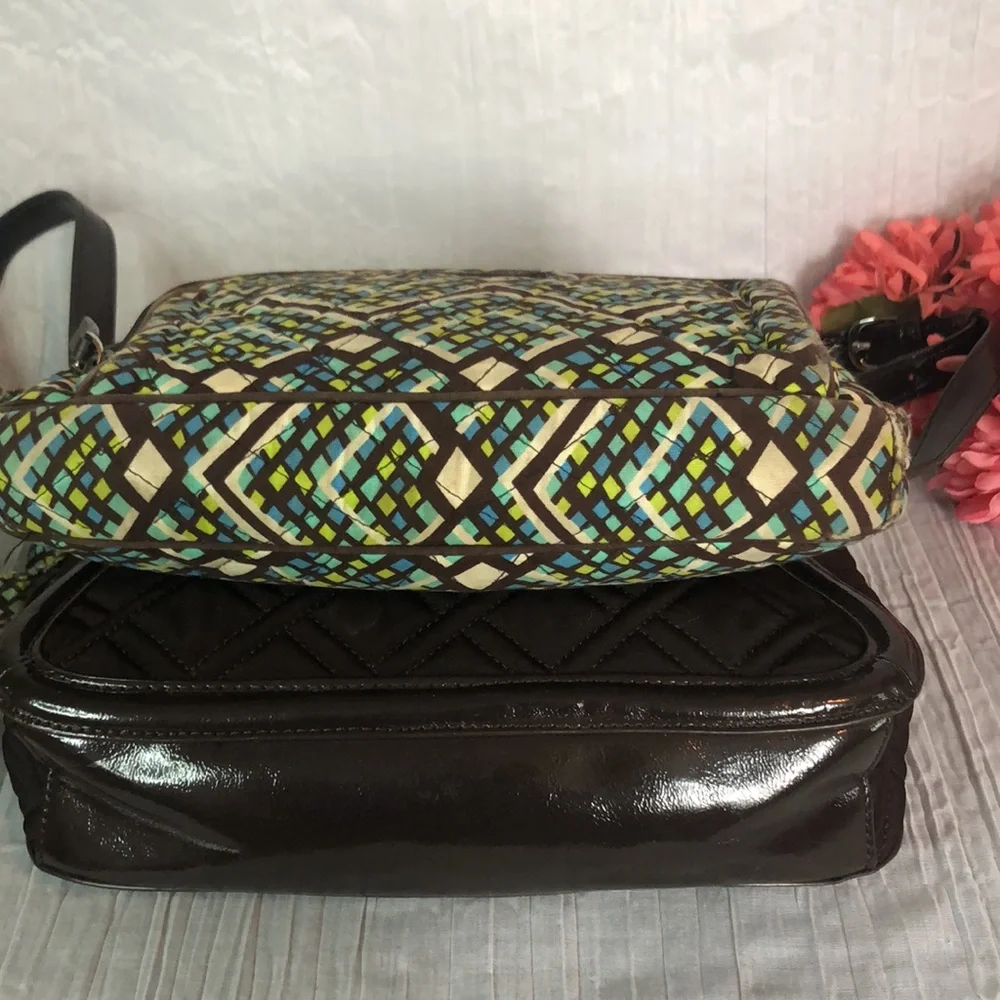 VERA BRADLEY Expresso shoulder bag La Neon Rose wristlet Rain Forest crossbody